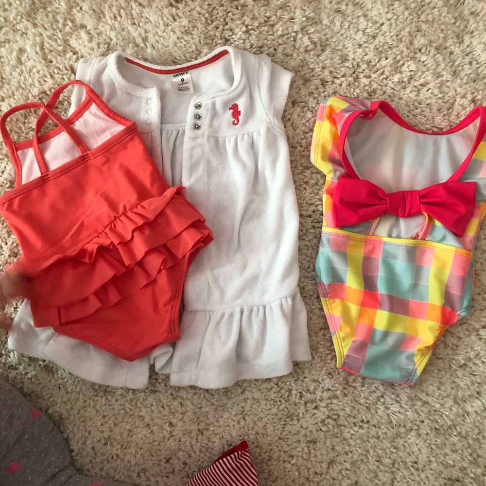 Cat and jack- carters bathing suits new